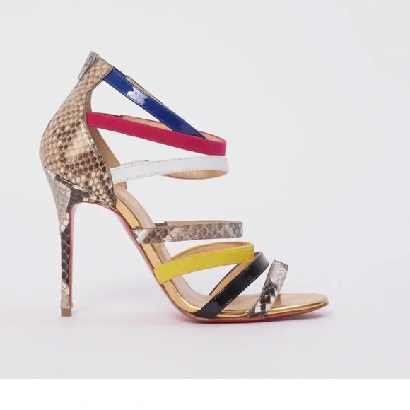 Christian Louboutin Mariniere Multicolor Sandals - Picture 1 of 6